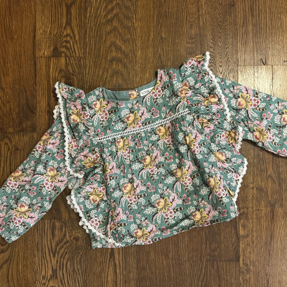 Louise Misha French Flowers Long Sleeve Blouse